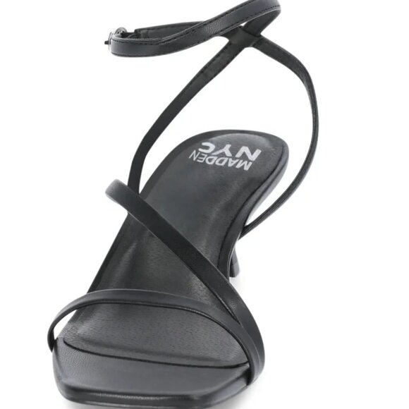 NWT Madden NYC Women’s Black Strappy Heels Size 6 Dress Sandals - Picture 3 of 4